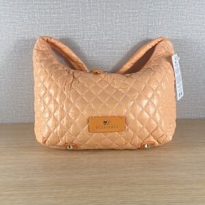 Heartlove By Charo Quilted Puffer Hobo Bag Warm Orange W/ Coin Purse NWT